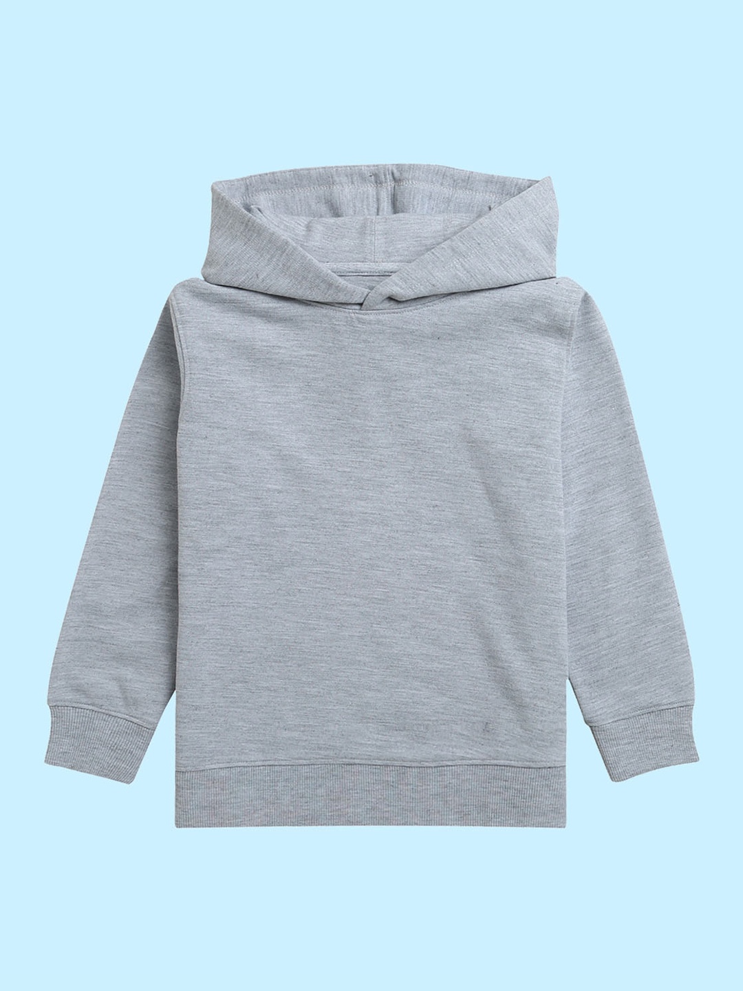 

NUSYL Kids Hooded Graphic Printed Pullover, Grey