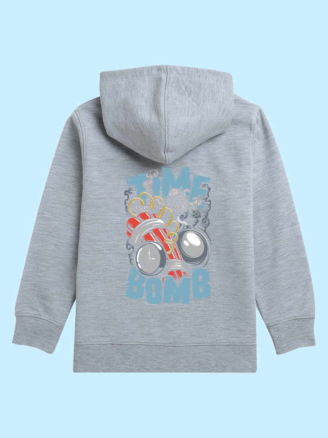 

NUSYL Kids Graphic Printed Hooded Pullover Sweatshirt, Grey