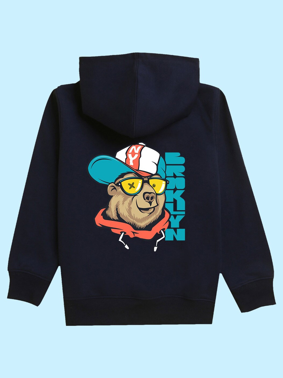 

NUSYL Kids Dog Printed Hooded Pullover Sweatshirt, Blue