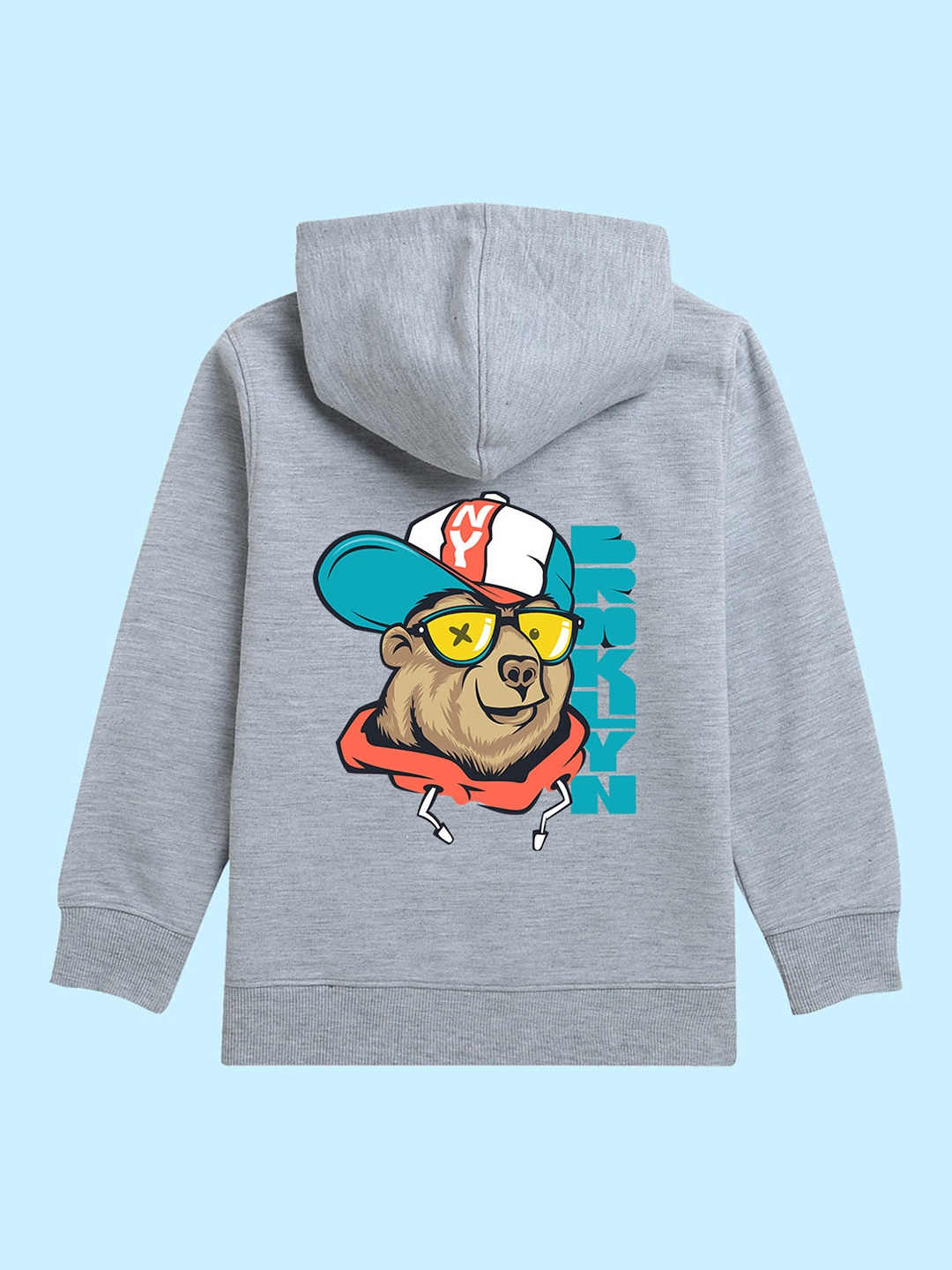 

NUSYL Kids Dog Printed Hooded Pullover Sweatshirt, Grey