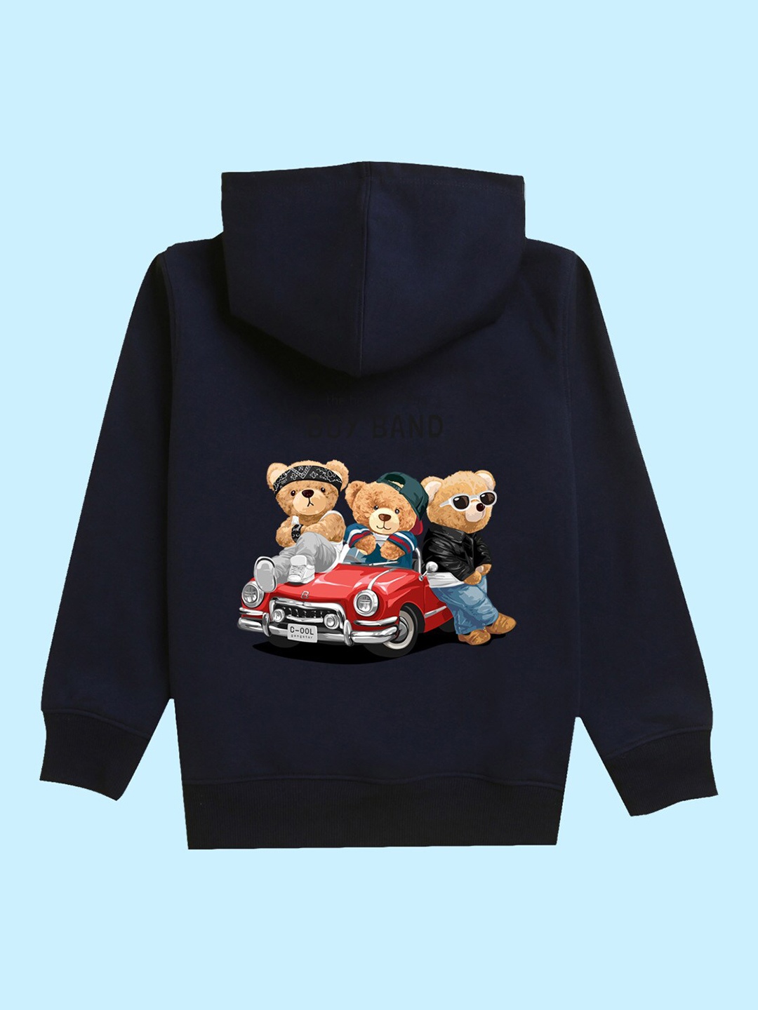 

NUSYL Kids Printed Hooded Pullover Sweatshirt, Blue