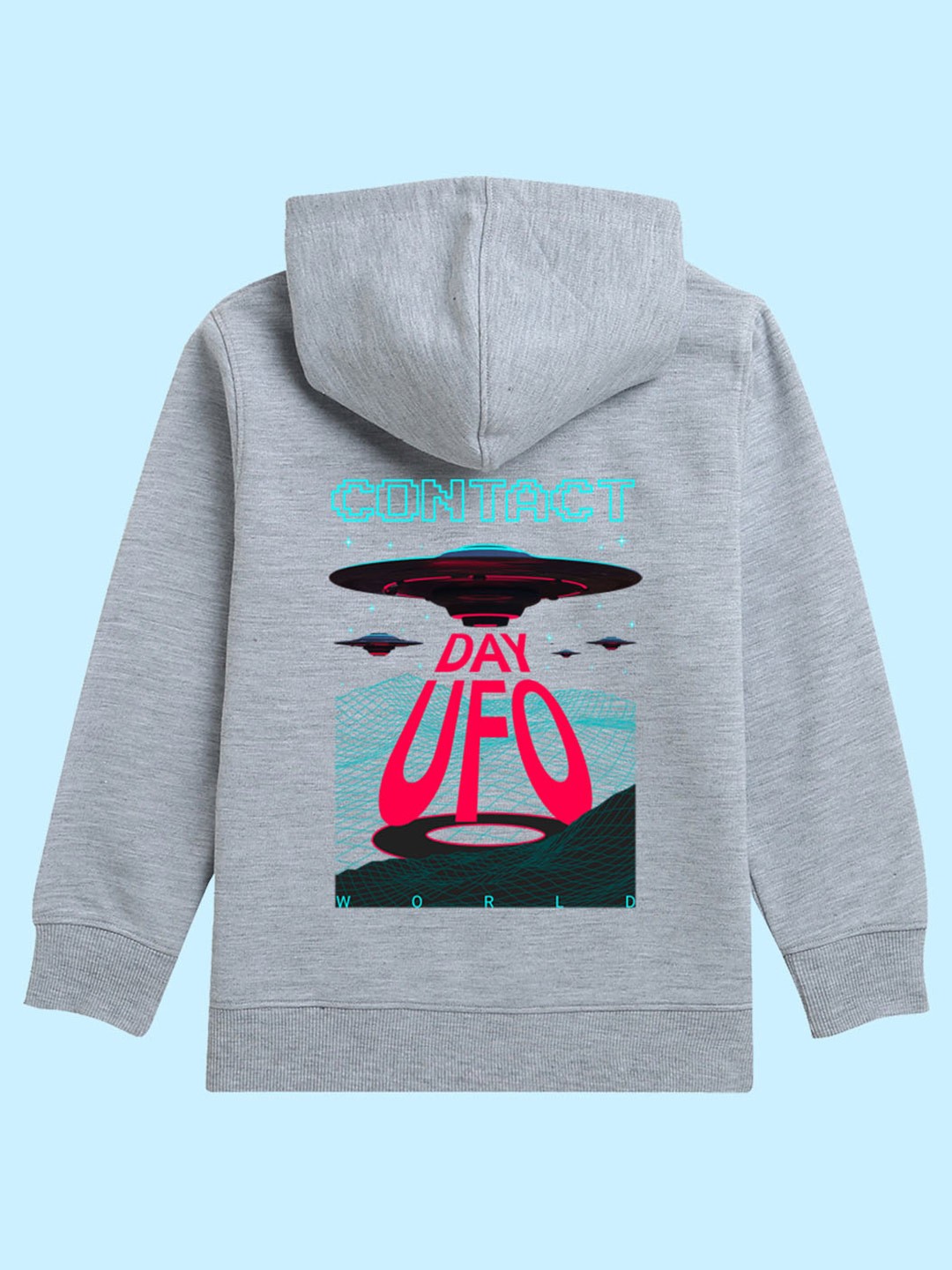 

NUSYL Kids Typography Printed Hooded Sweatshirt, Grey