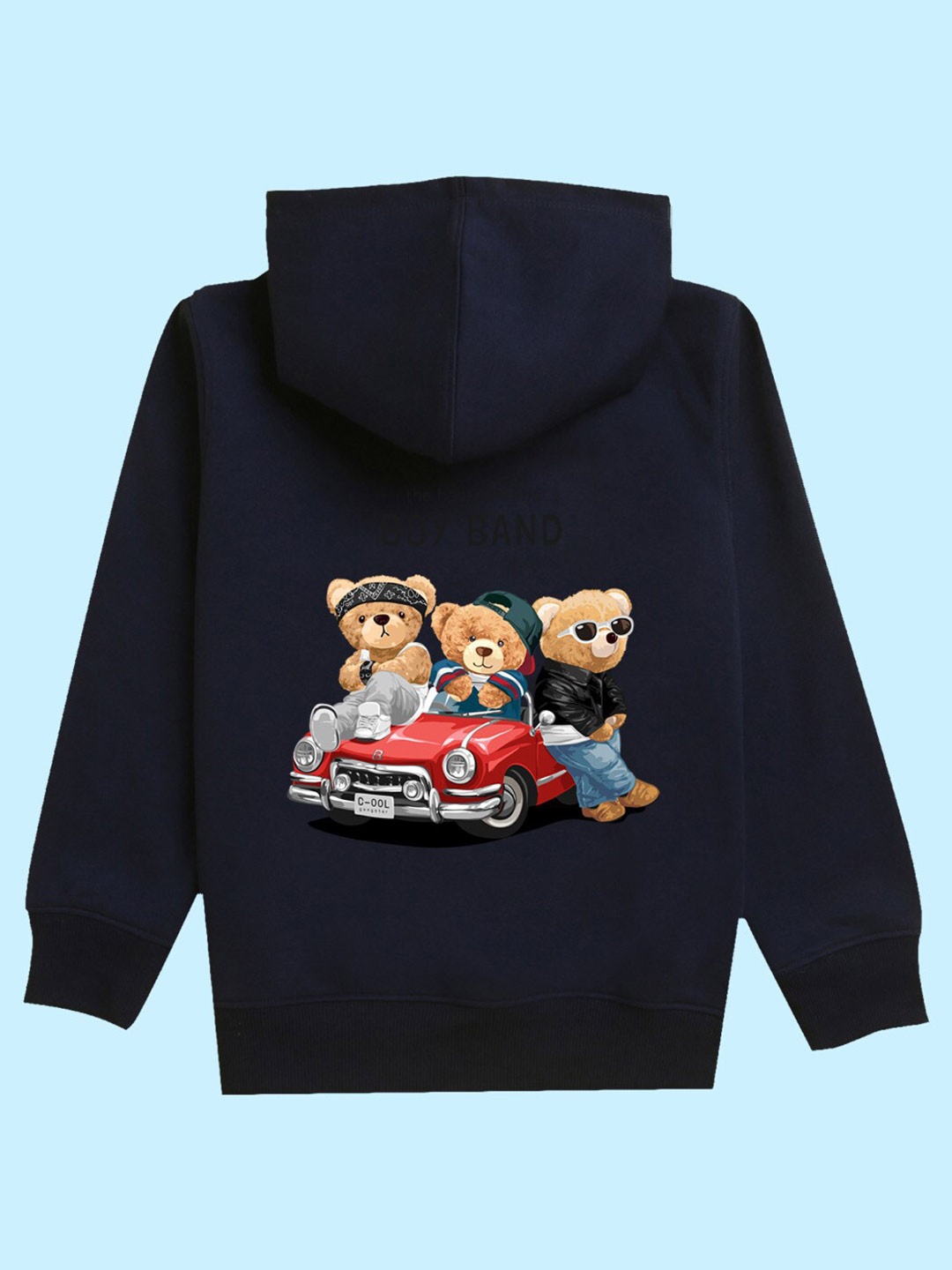 

NUSYL Kids Graphic Printed Hooded Sweatshirt, Blue