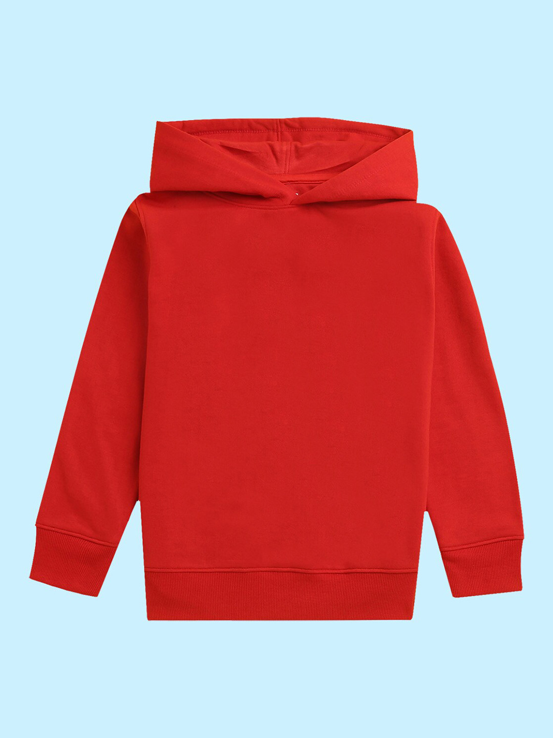 

NUSYL Kids Graphic Printed Hooded Fleece Sweatshirt, Red