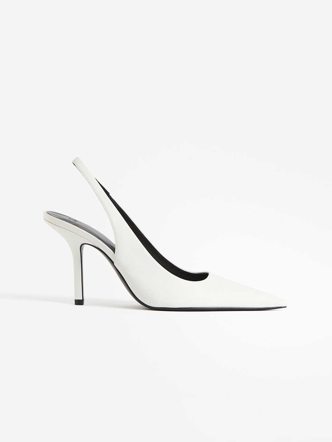 

H&M Women Pointed Slingback Court Shoes, White