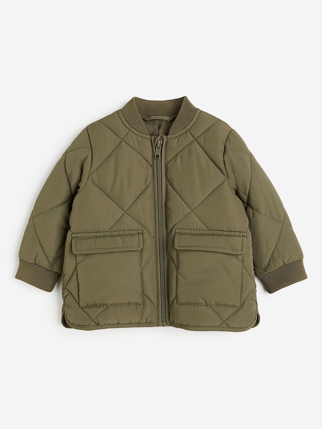 

H&M Boys Quilted Jacket, Olive