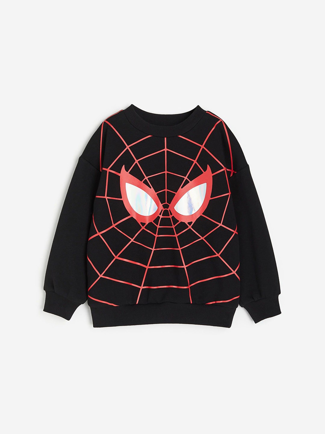 

H&M Boys Oversized Printed Sweatshirt, Black
