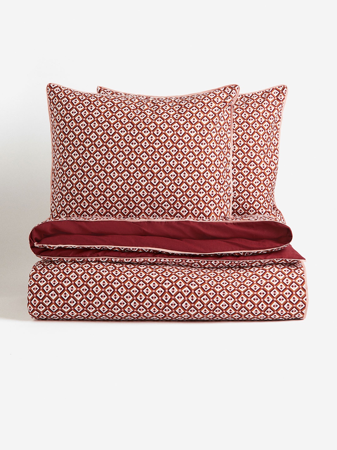 

H&M Red Cotton Double King Size Duvet Cover Set
