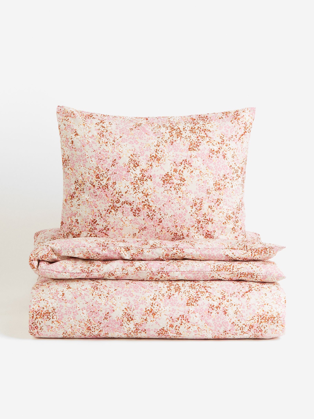 

H&M Pink Patterned Single Duvet Cover Set