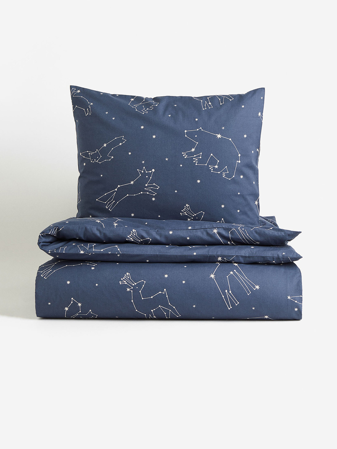 

H&M Blue Patterned Single Duvet Cover Set