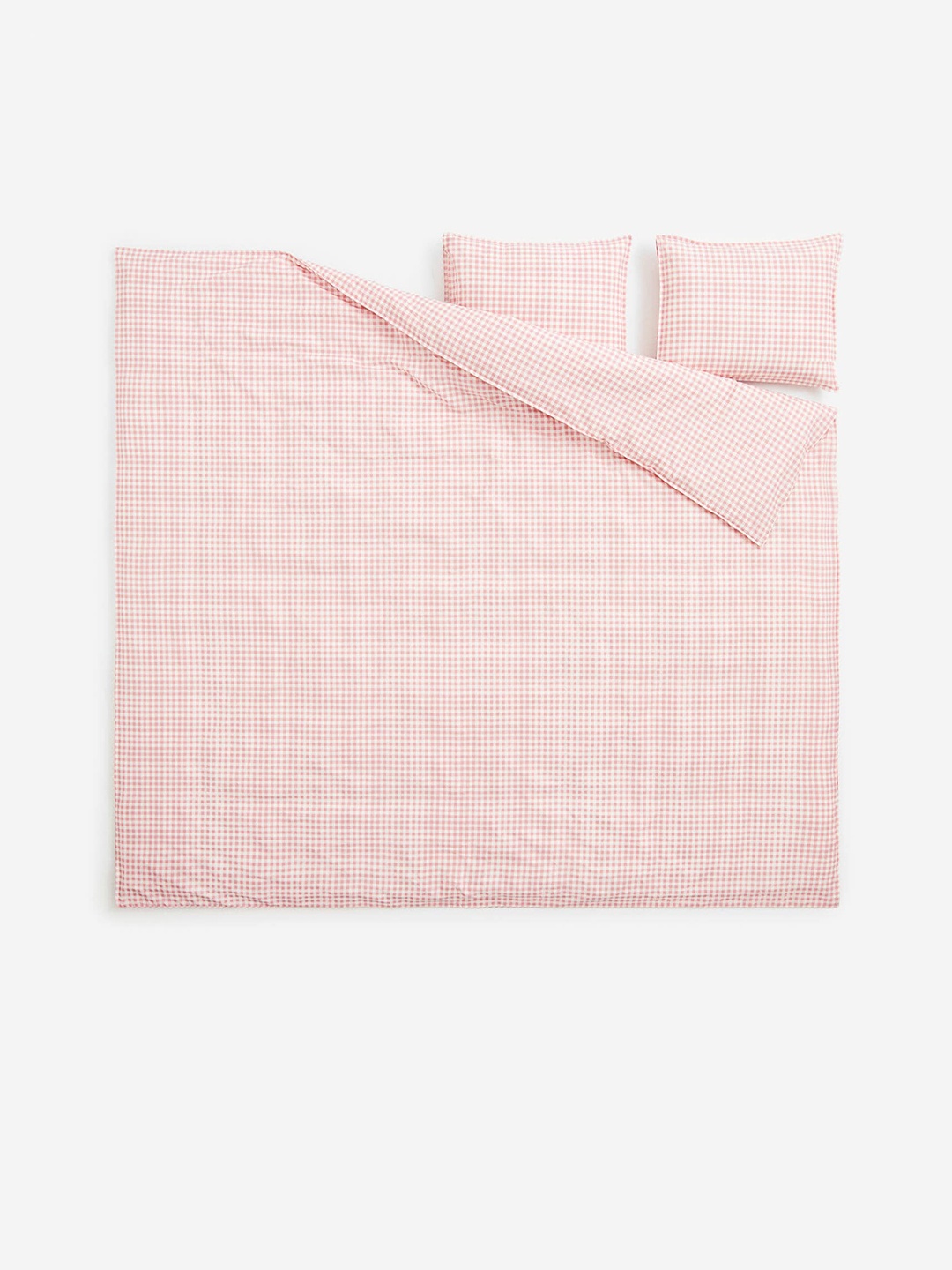 

H&M Pink Patterned Double King Size Duvet Cover Set