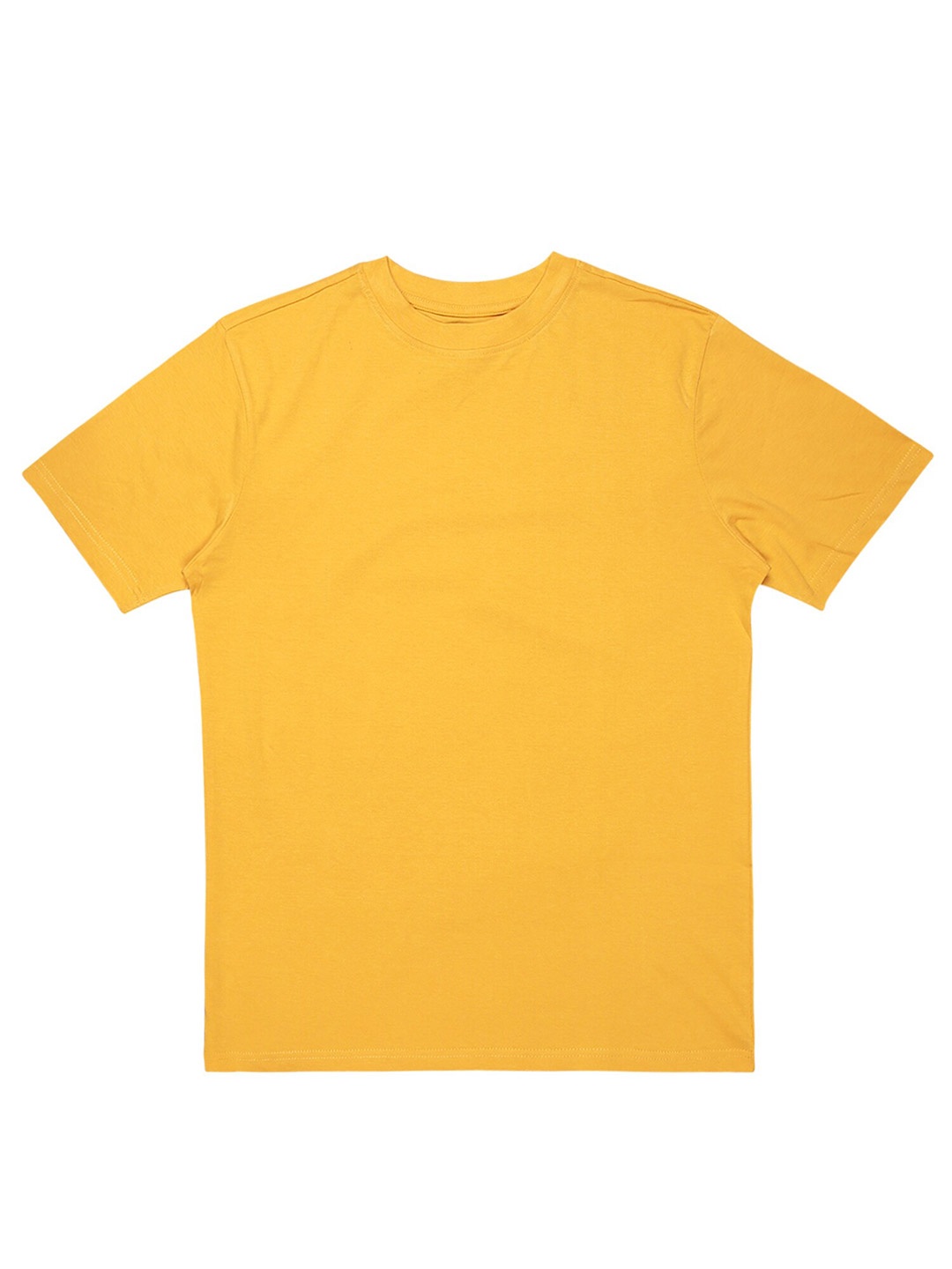 

PROTEENS Round Neck Antimicrobial Anti Odour Cotton Casual T-shirt, Mustard