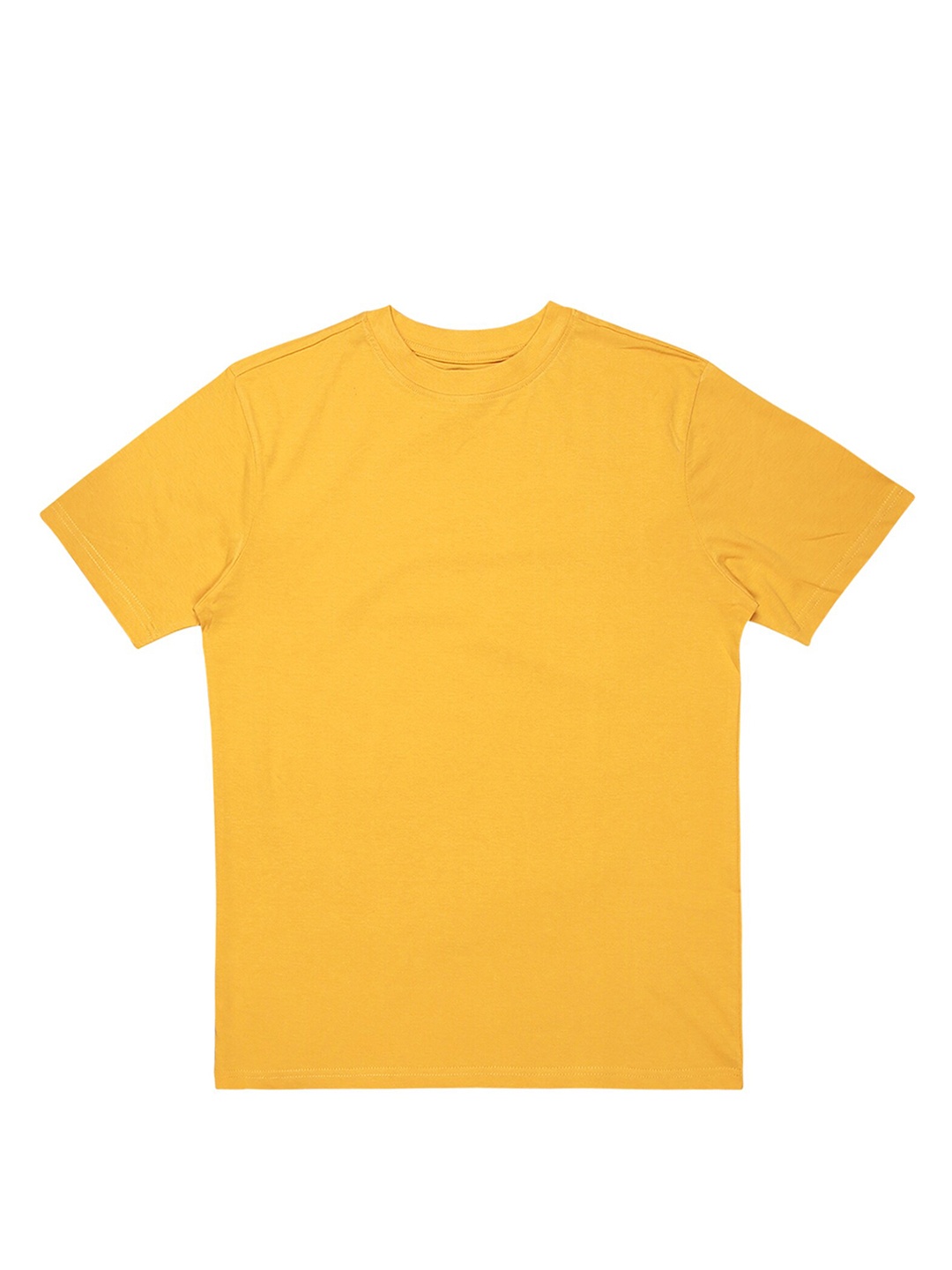 

PROTEENS Round Neck Antimicrobial Anti Odour Cotton Casual T-shirt, Mustard