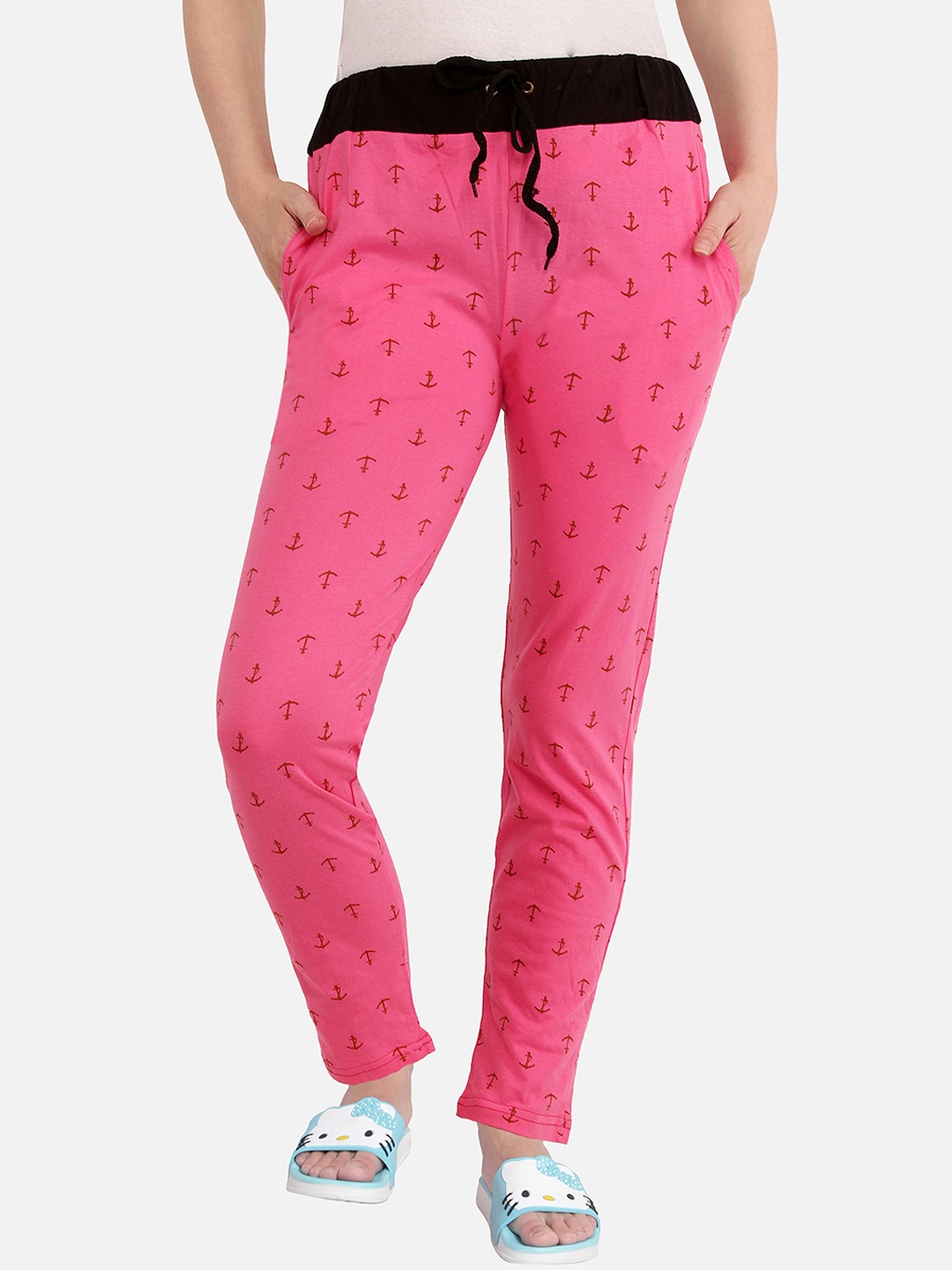

Fasha Printed Cotton Lounge Pant, Pink