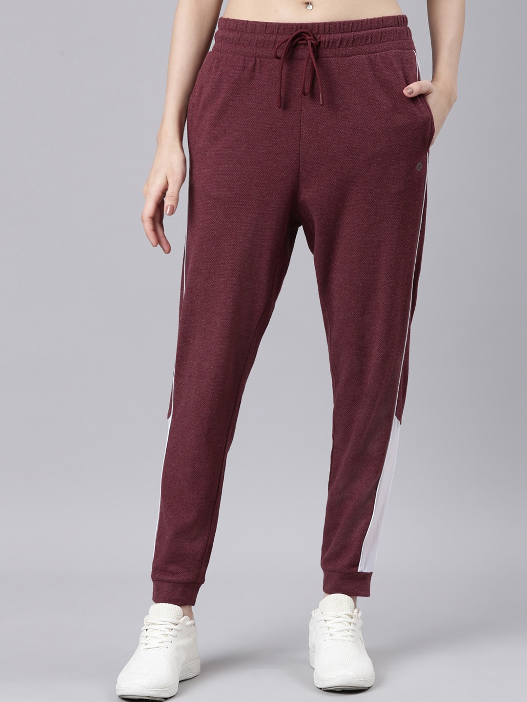 

Enamor Women Cotton Relaxed-Fit Joggers, Maroon