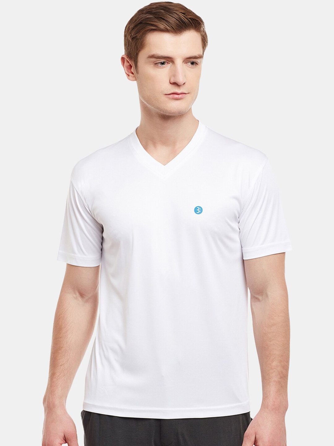 

BODYACTIVE V-Neck Dry-Fit Sports T-shirt, White