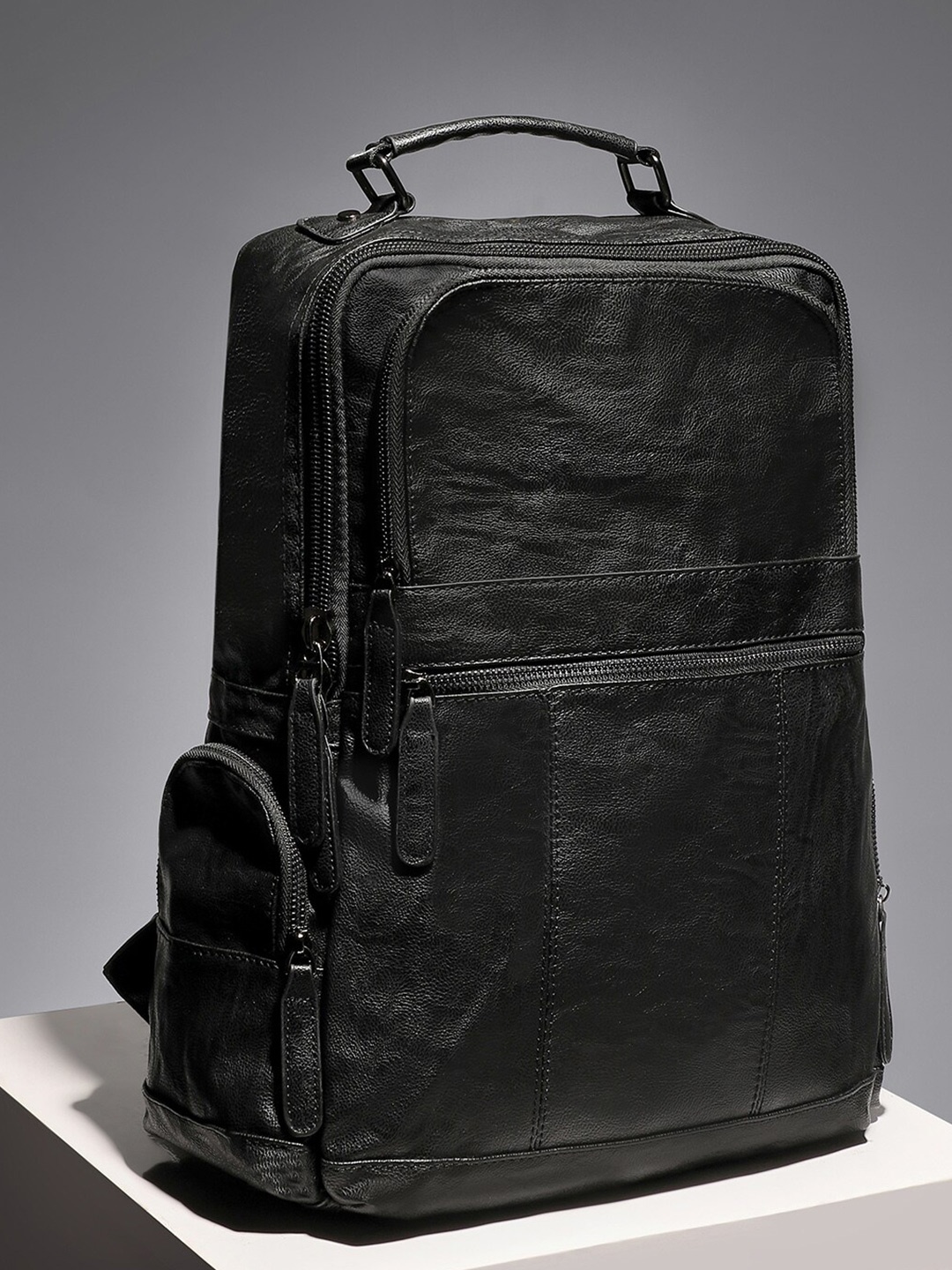 

French Accent Men Non-Padded Backpack, Black