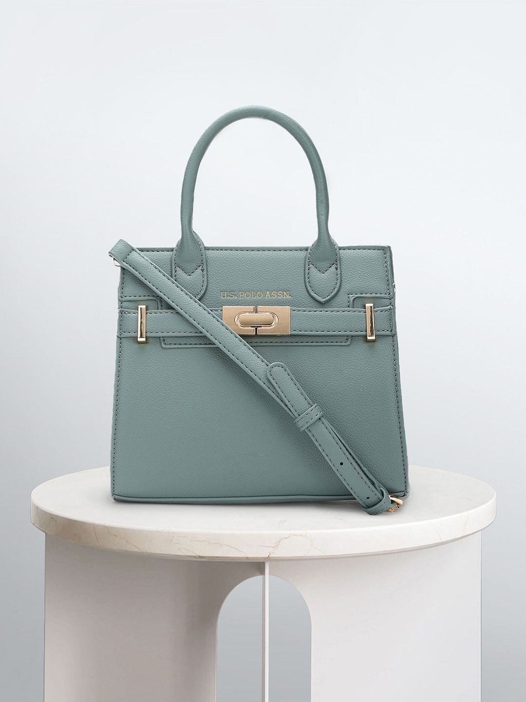 

U.S. Polo Assn. Women Oversized Structured Handheld Bag, Blue