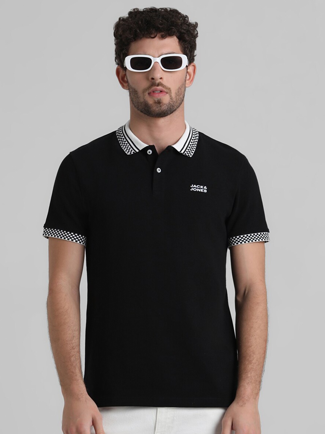 

Jack & Jones Slim Fit Polo Collar Cotton T-shirt, Black