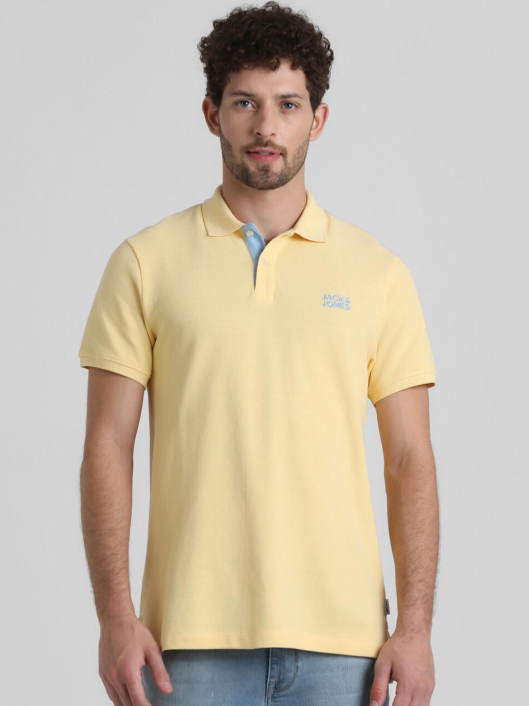 

Jack & Jones Slim Fit Polo Collar Cotton T-shirt, Beige