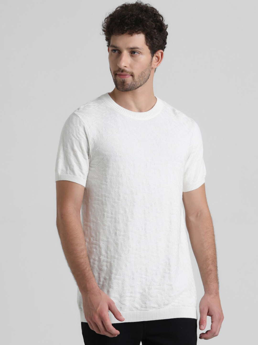 

Jack & Jones Round Neck Pure Cotton T-Shirt, White