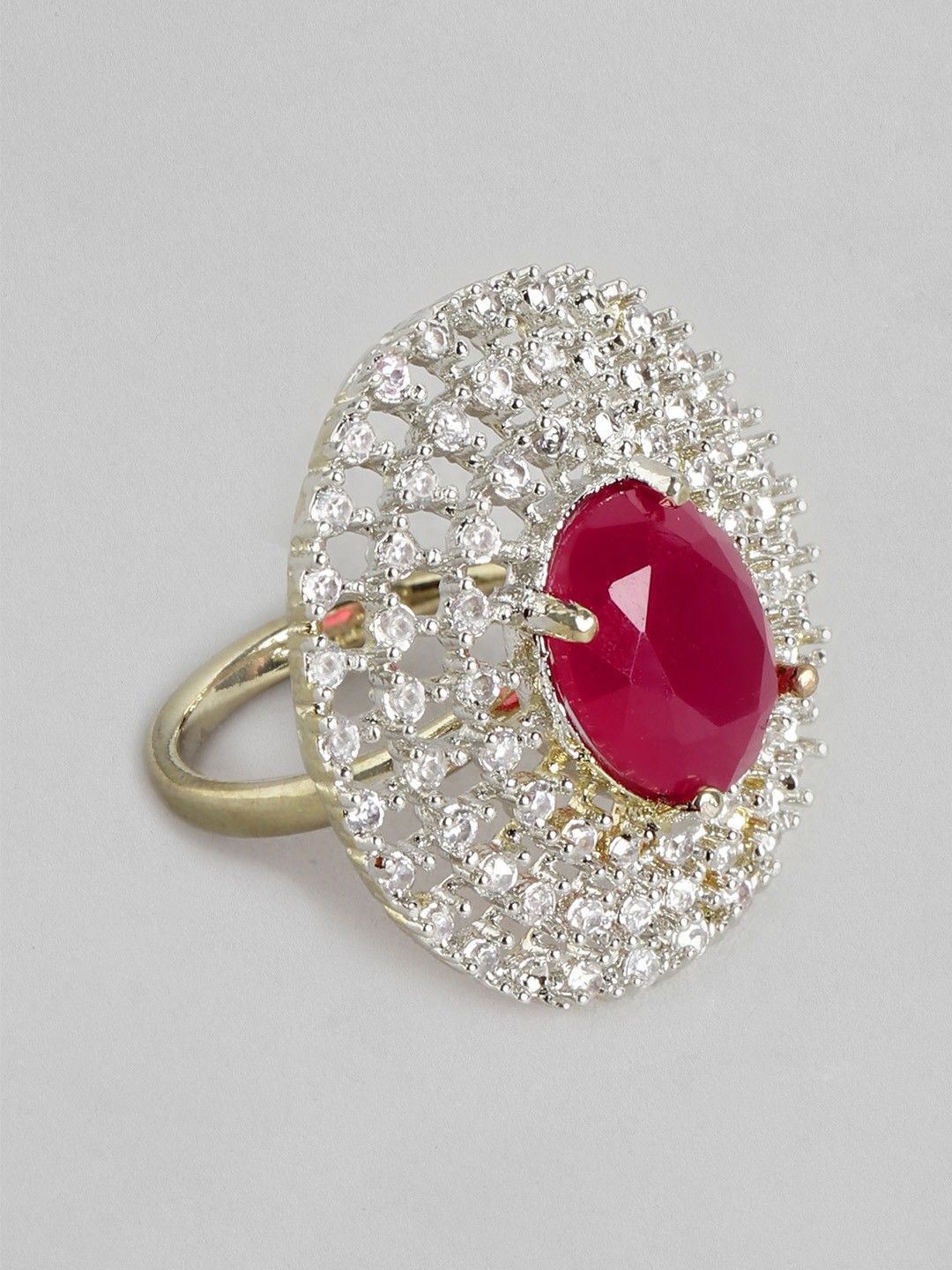 

PARIS HAMILTON Gold-Plated American Diamond Cubic Zirconia Finger Ring