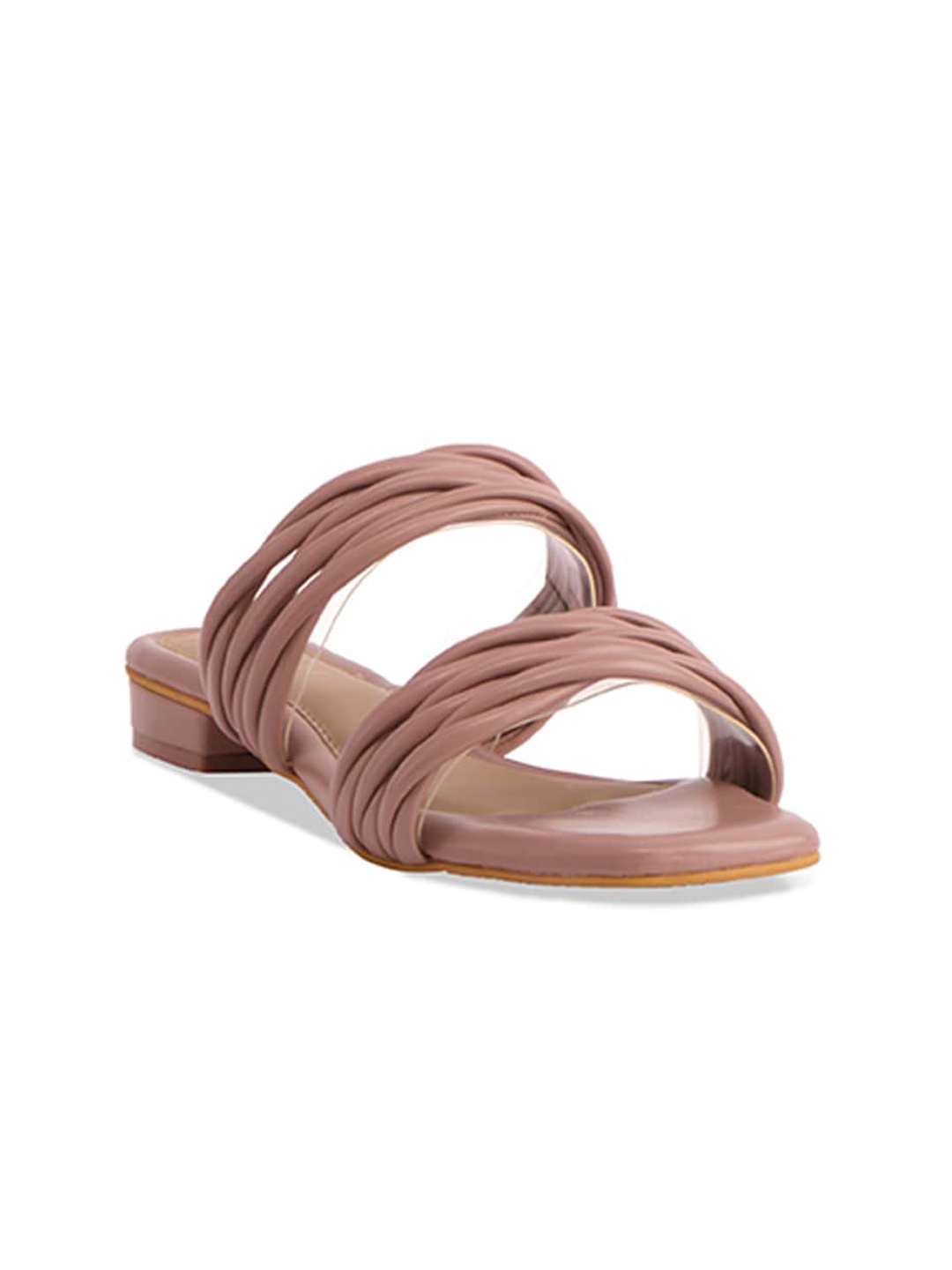 

ERIDANI Echo Slip-On Open Toe Flats, Peach