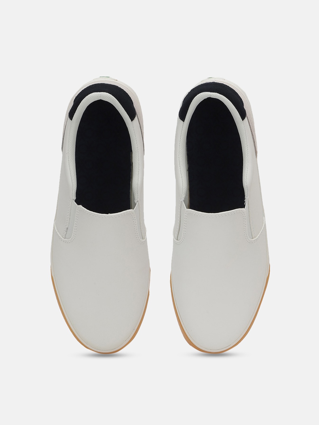 

United Colors of Benetton Men Lightweight Suede Slip-On Sneakers, White