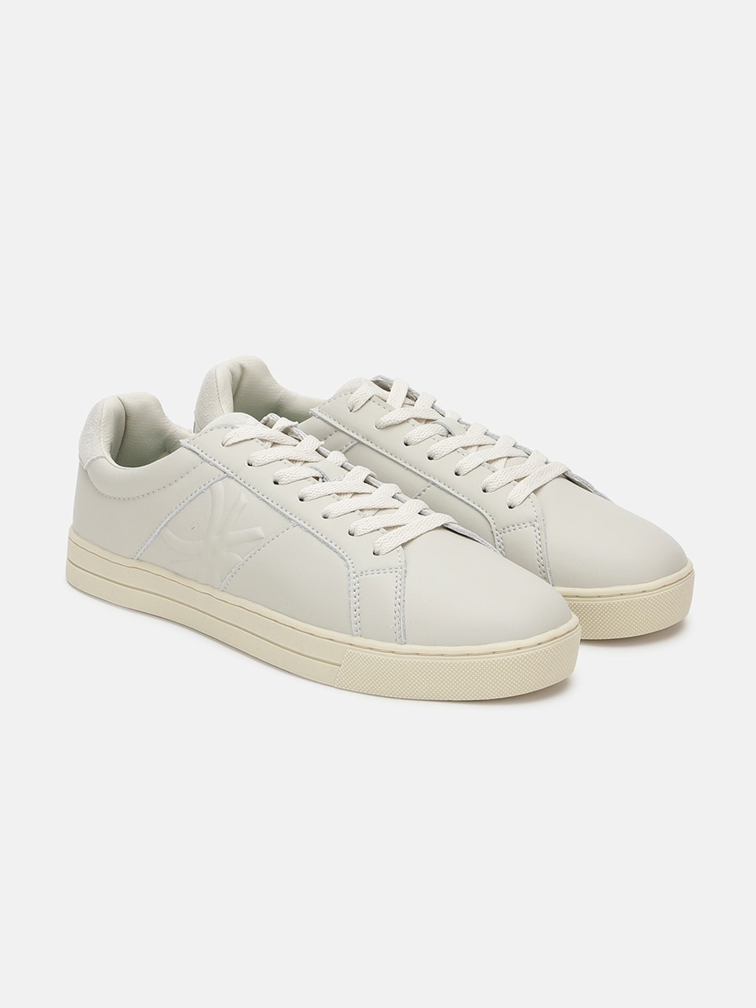 

United Colors of Benetton Men Textured Lightweight Comfort Insole Sneakers, Grey