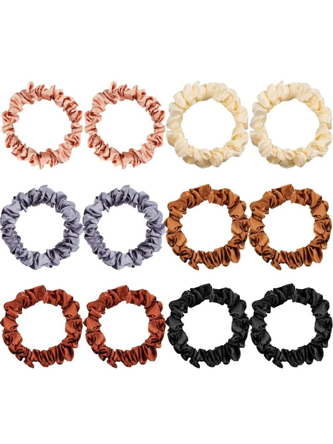 

DN Creation Women Set Of 12 Ponytail Holders, Assorted