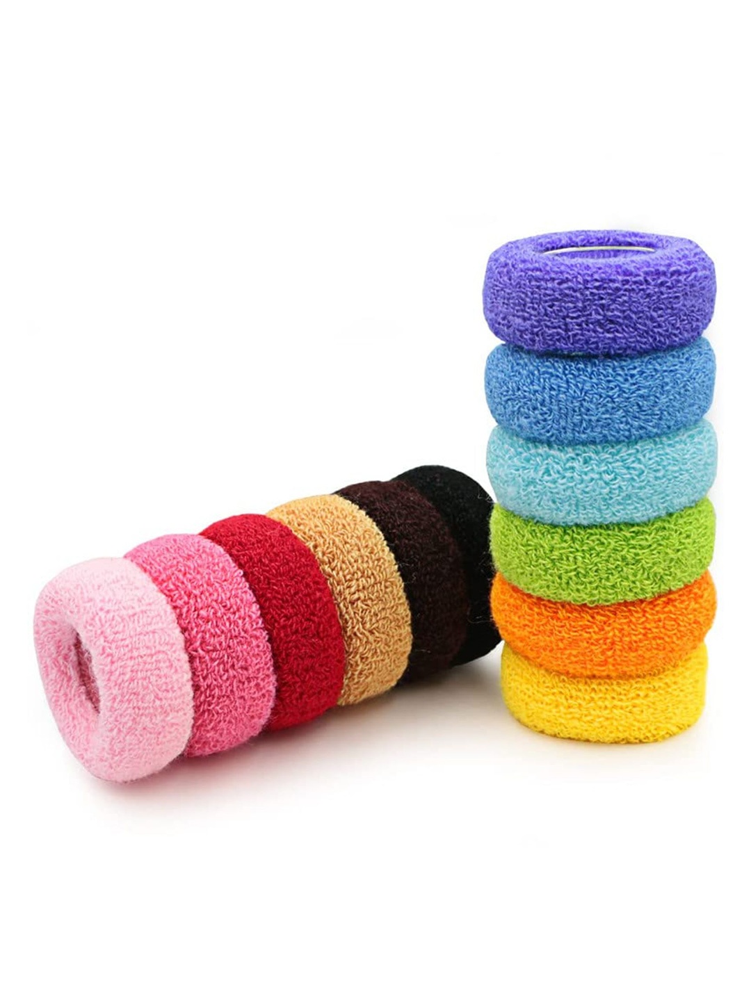 

DN Creation Women Set of 12 Ponytail Holders, Green
