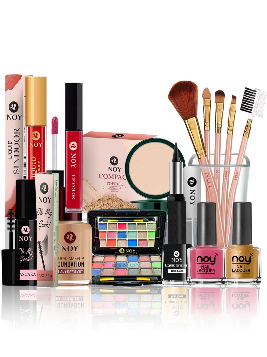 

NOY Set Of 15 Makeup Gift Set, Red