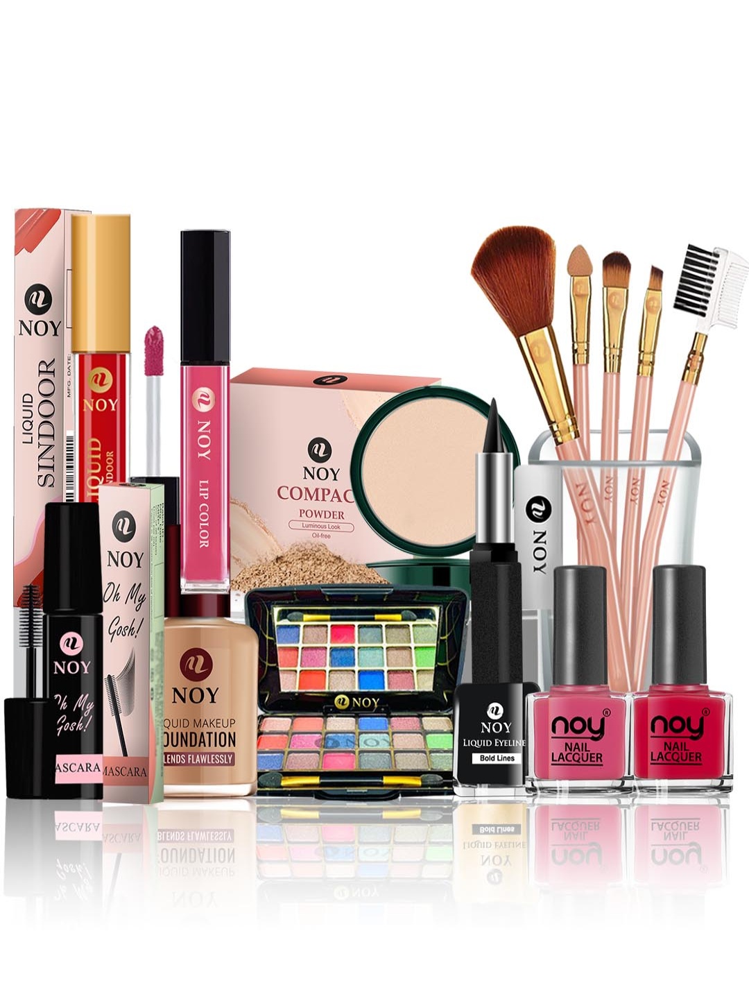 

NOY Set Of 15 Makeup Gift Set, Peach