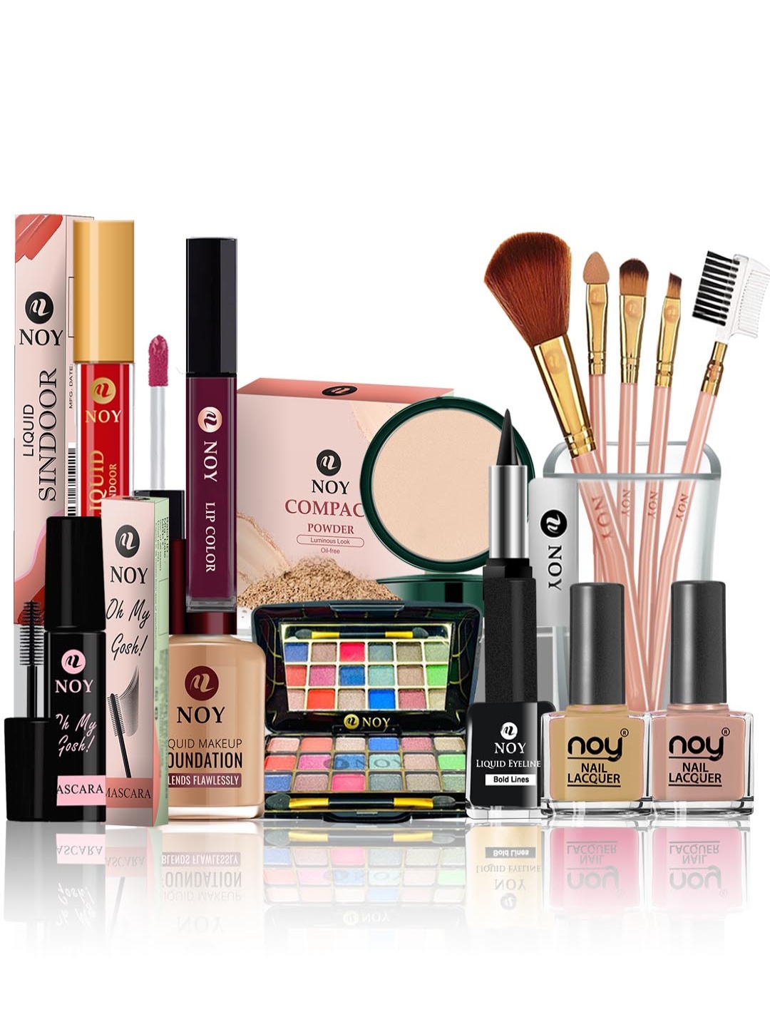 

NOY Set Of 15 Makeup Gift Set, Burgundy