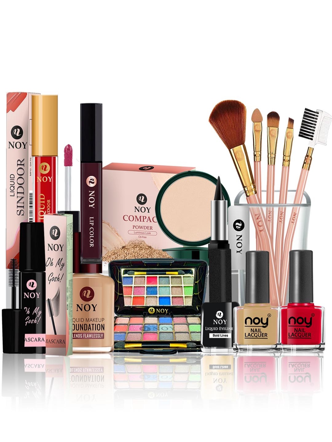 

NOY Set Of 15 Allure Makeup Gift Set - NO#153, Coffee brown