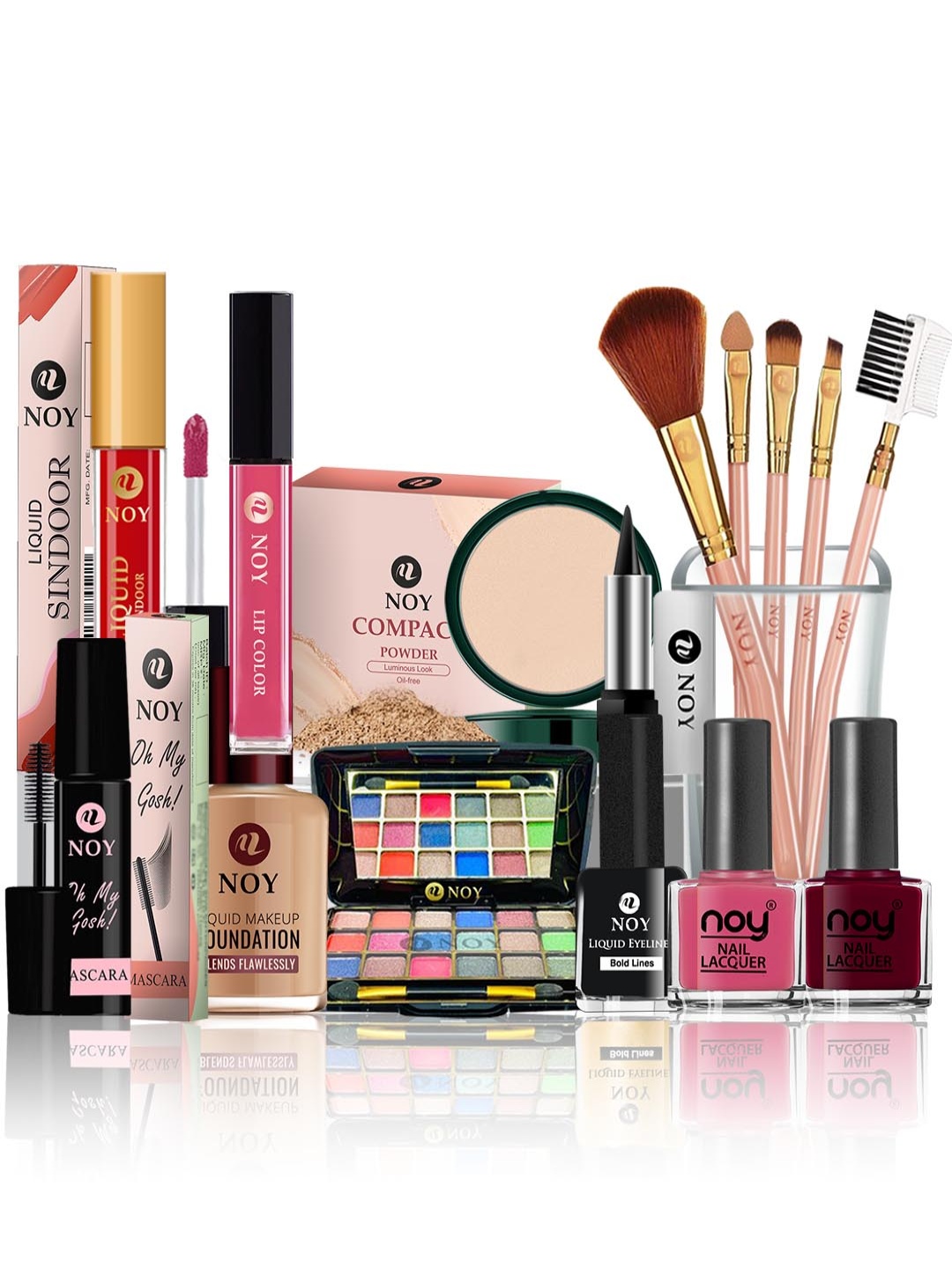 

NOY Set Of 15 Makeup Gift Set, Peach