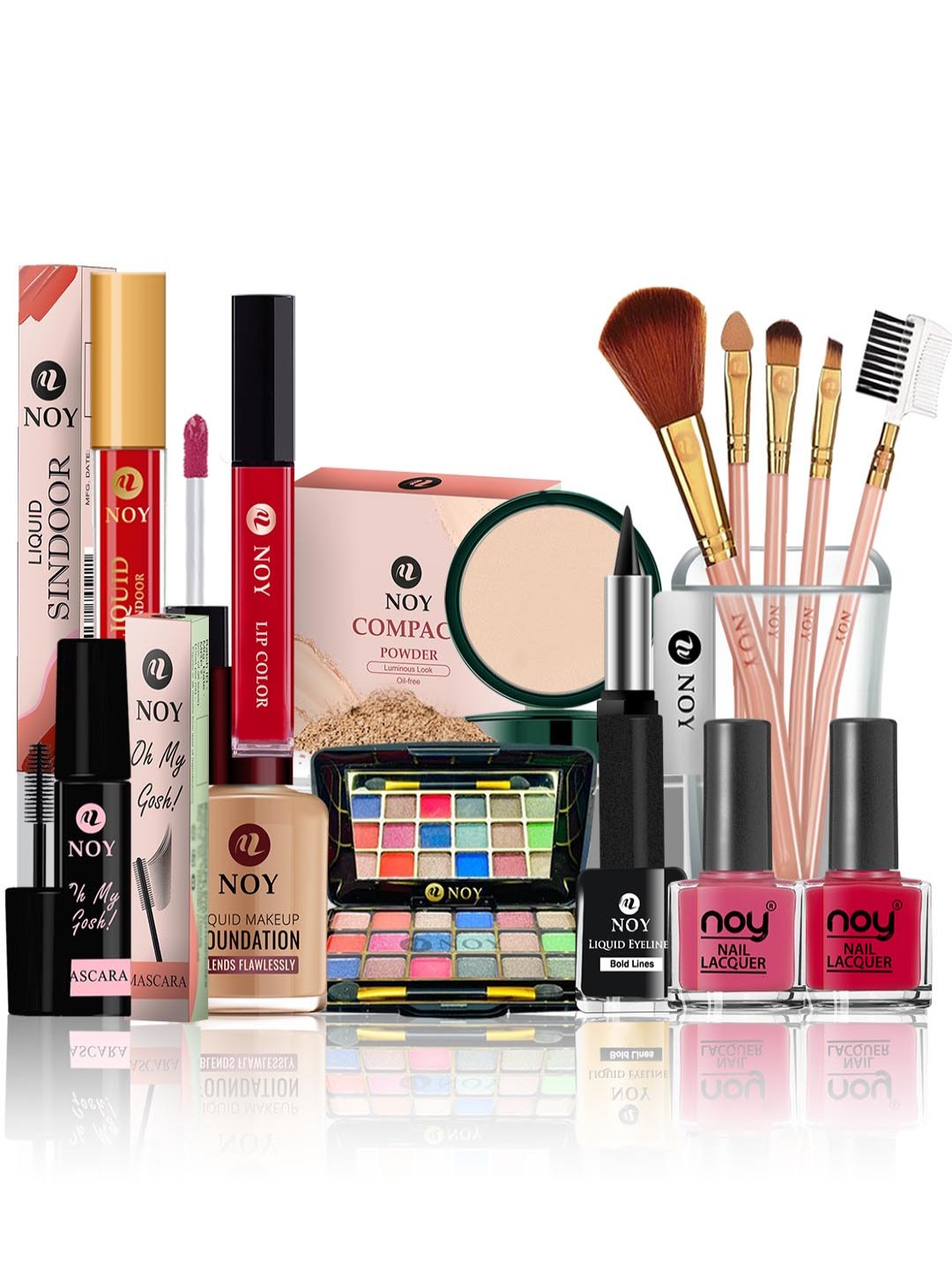 

NOY Set Of 15 Makeup Gift Set, Red