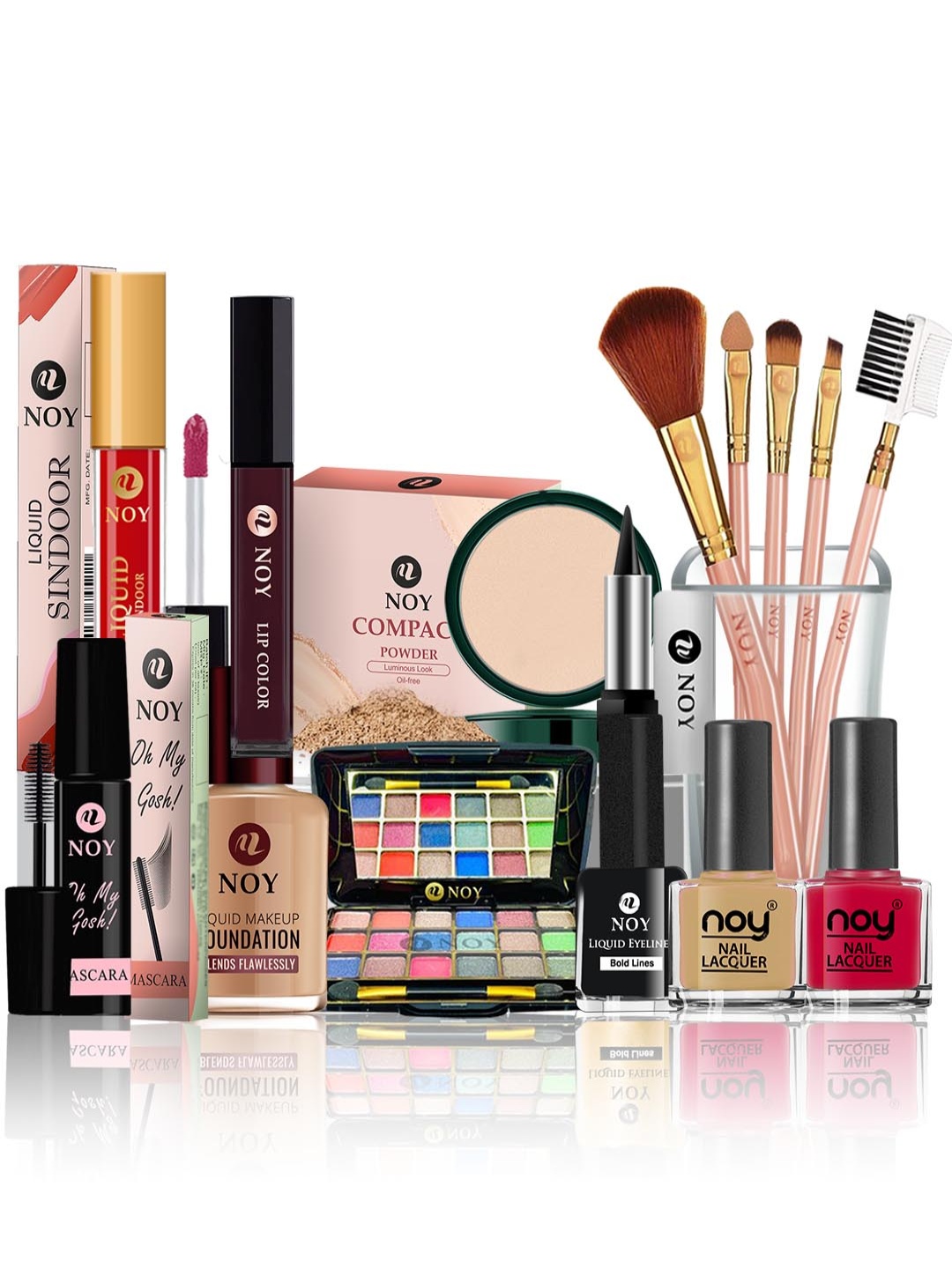

NOY Set Of 15 Makeup Gift Set - NO#177, Coffee brown