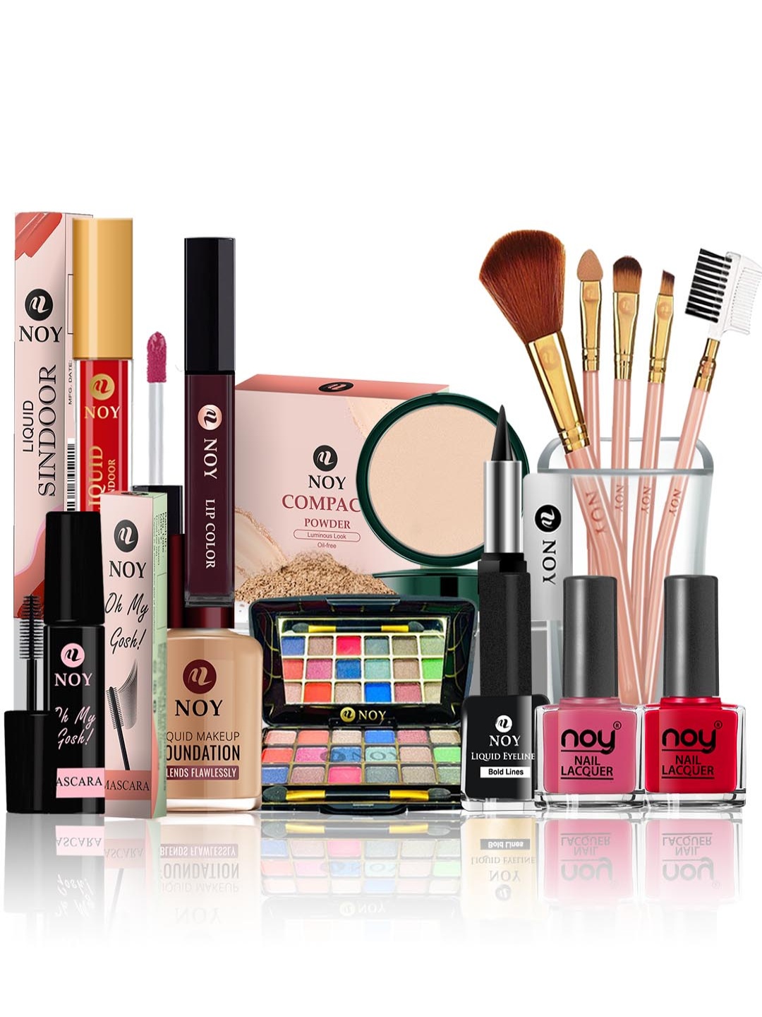 

NOY Set Of 15 Enchanted Makeup Gift Set - NO#233, Coffee brown