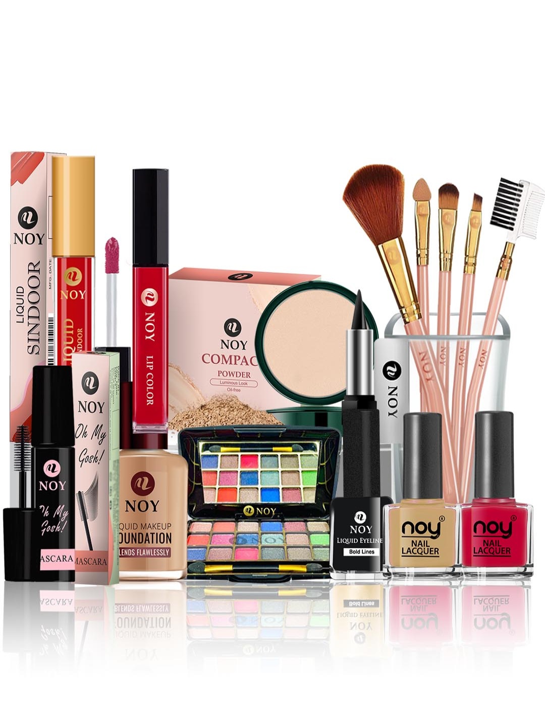 

NOY Set Of 15 Makeup Gift Set, Red