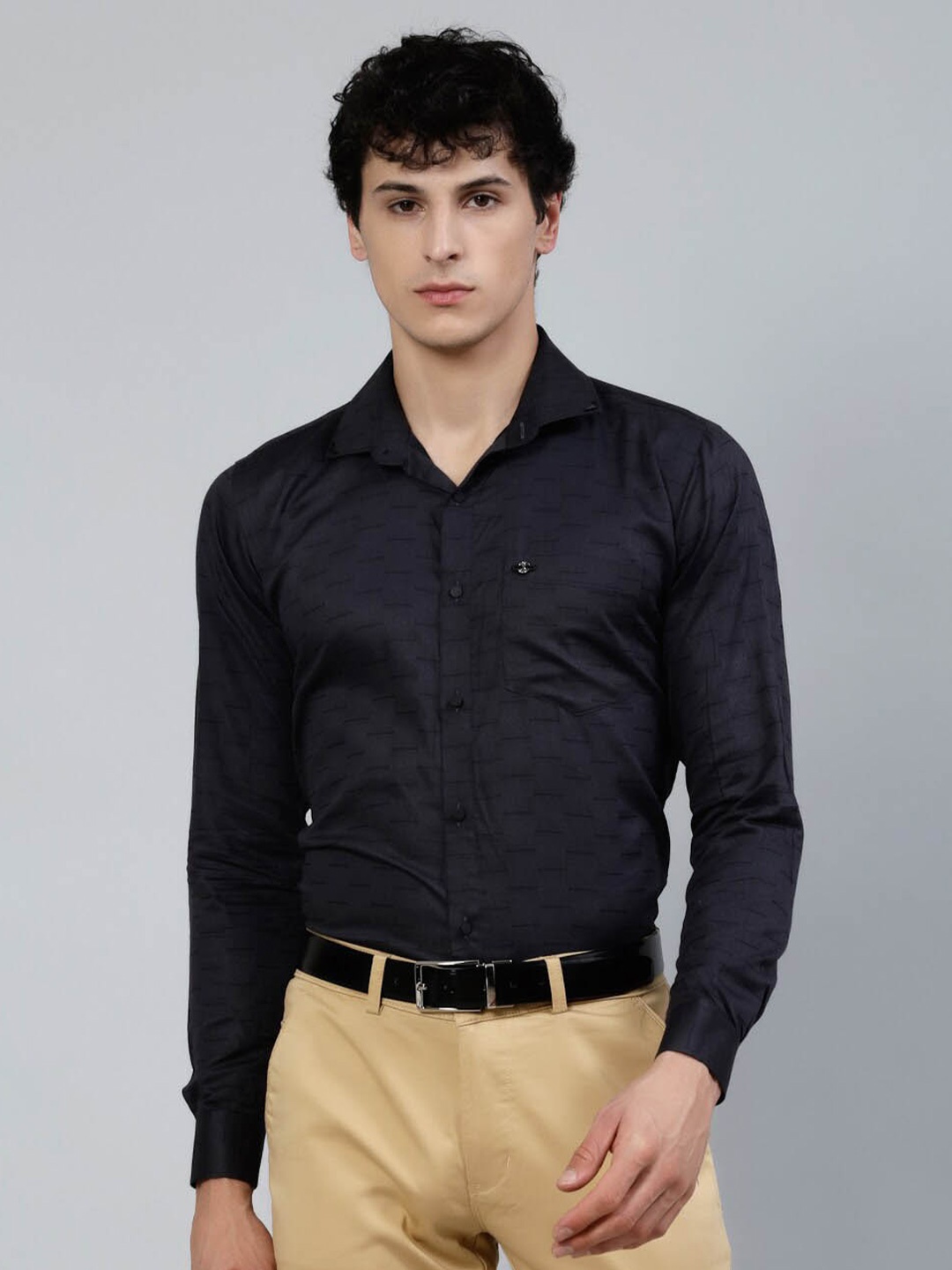 

JADEBERRY Standard Spread Collar Formal Shirt, Grey