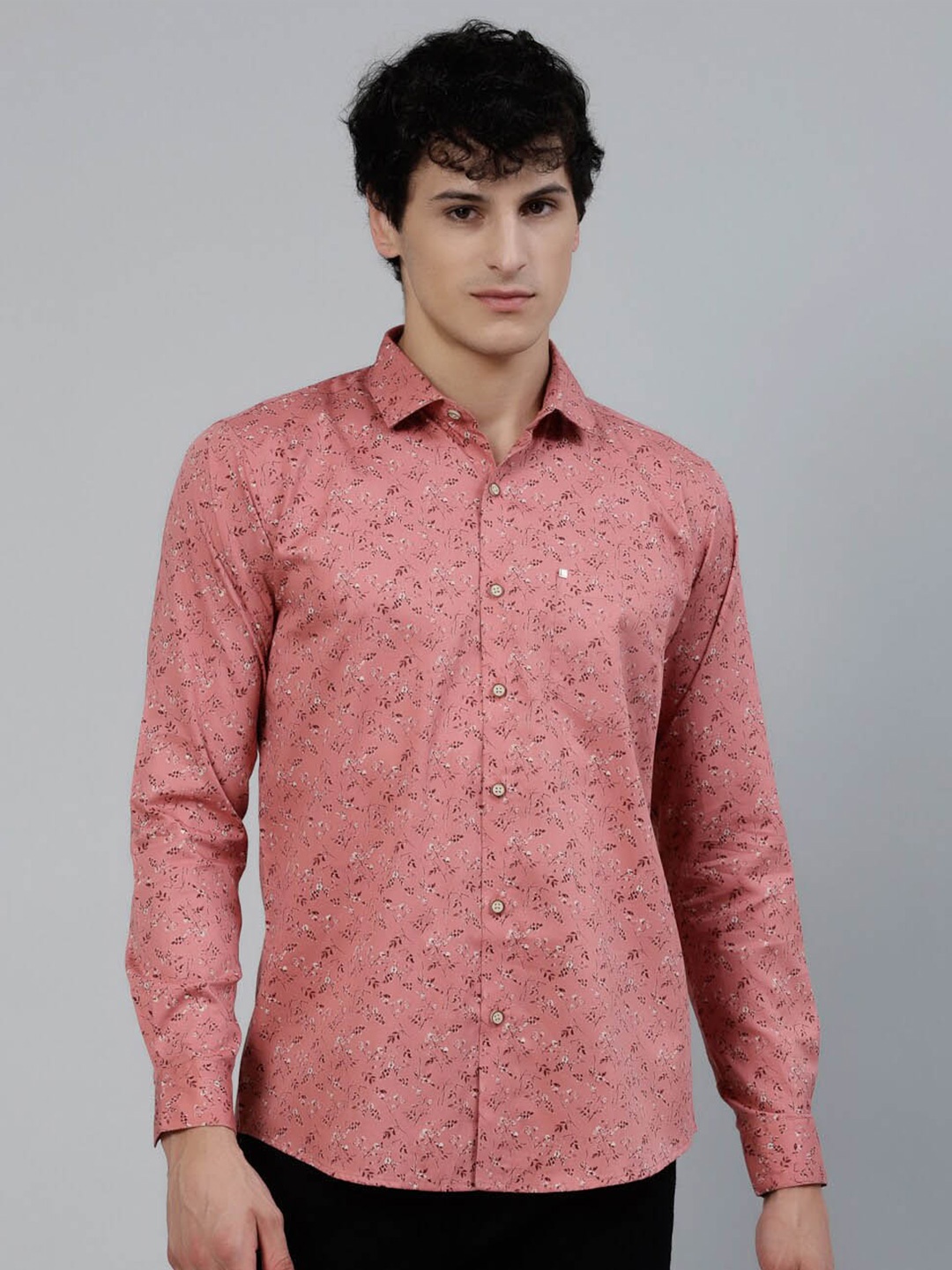 

JADEBERRY Standard Floral Printed Casual Shirt, Pink