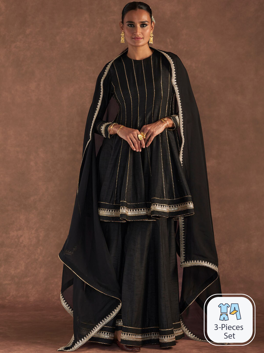 

Masaba Sharara Set, Black
