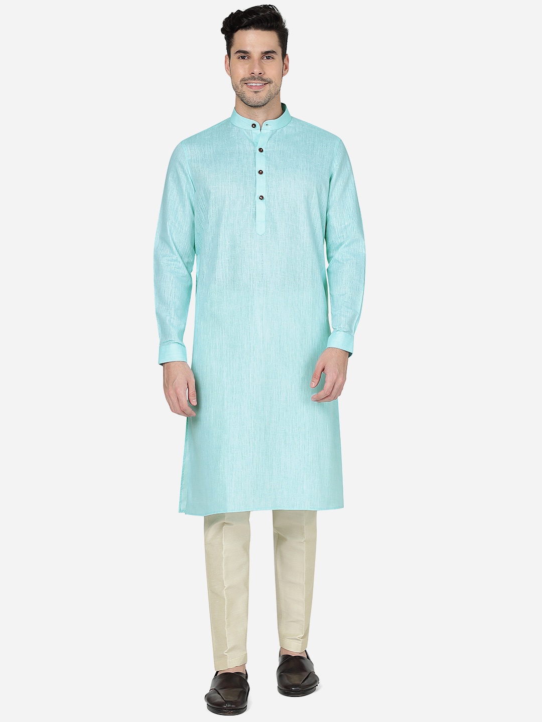 

Modi Kurta Mandarin Collar Straight Kurta, Blue