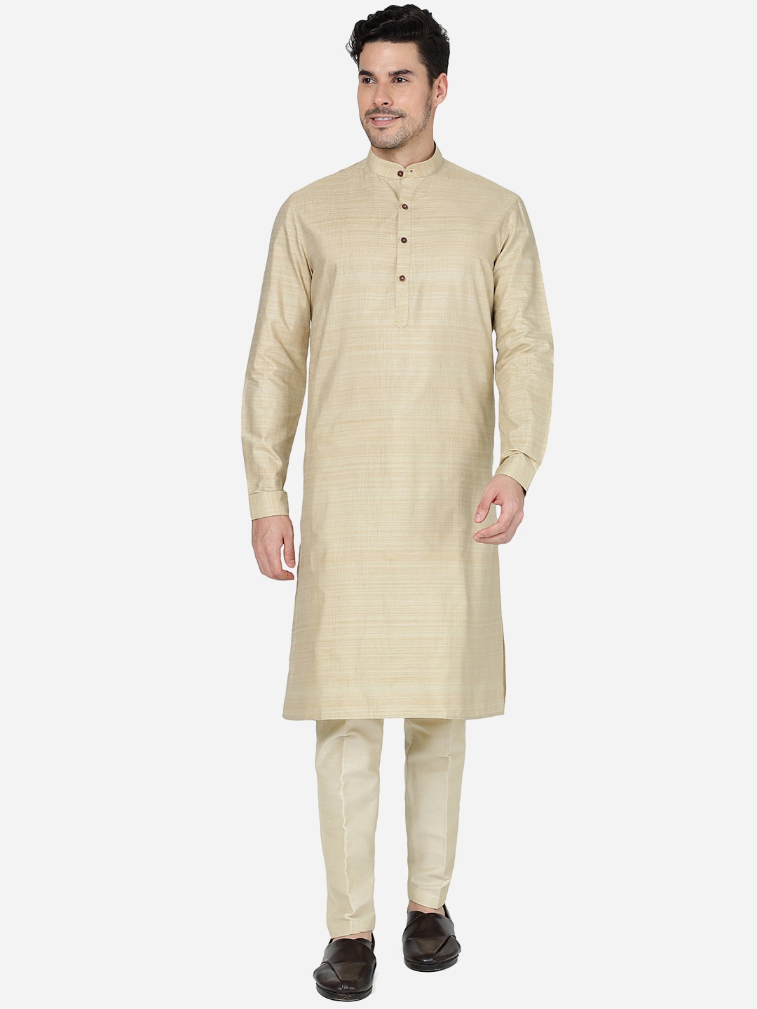 

Modi Kurta Mandarin Collar Straight Kurta, Beige