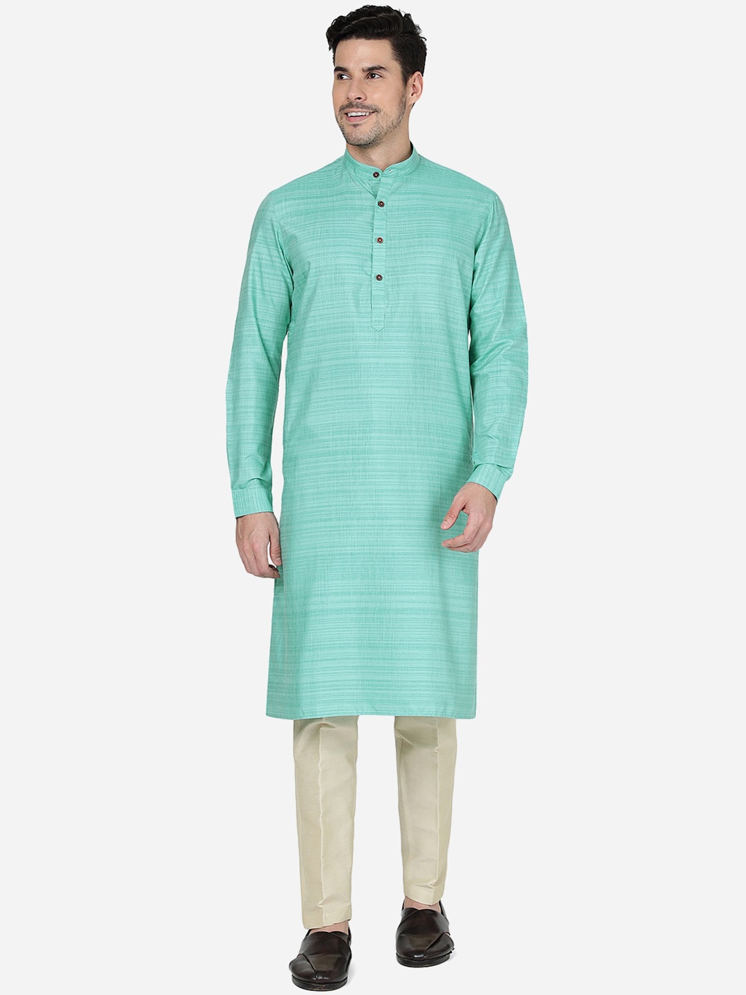 

Modi Kurta Mandarin Collar Long Straight Kurta, Blue