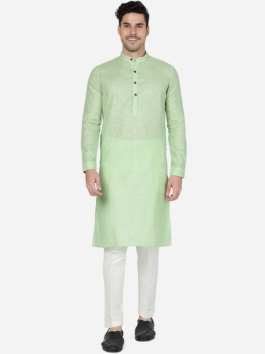 

Modi Kurta Checked Straight Kurtas, Green