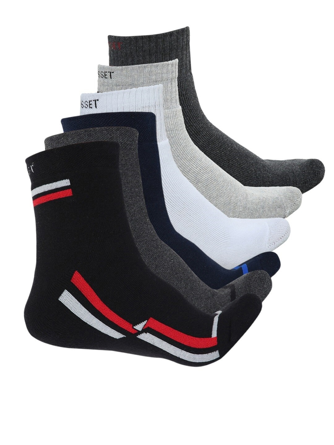 

CRUSSET Men Pack Of 6 Assorted Above Ankle Length Socks