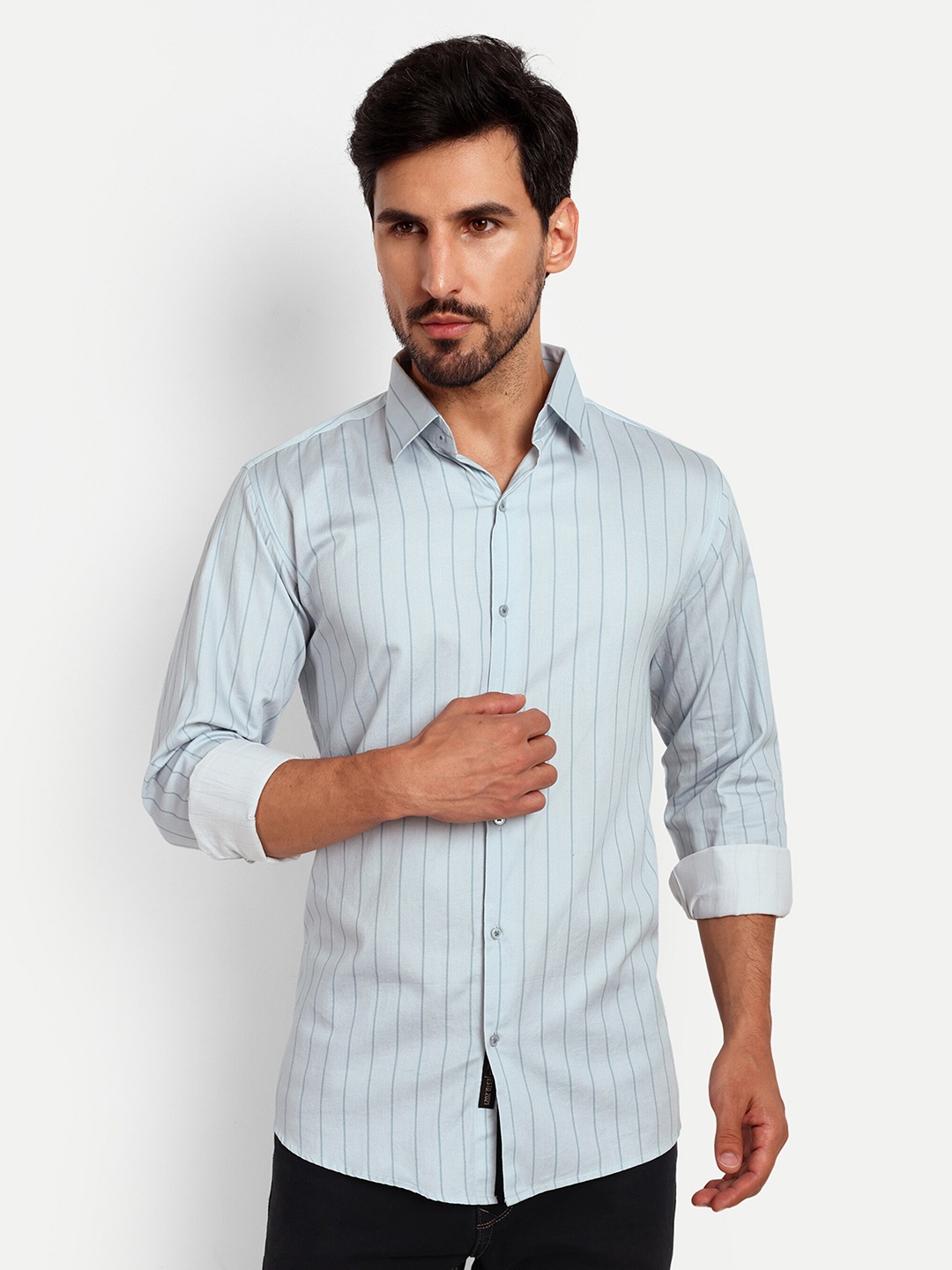 

Urban Scissors Animal Printed Indian Slim Slim Fit Pure Cotton Casual Shirt, Blue