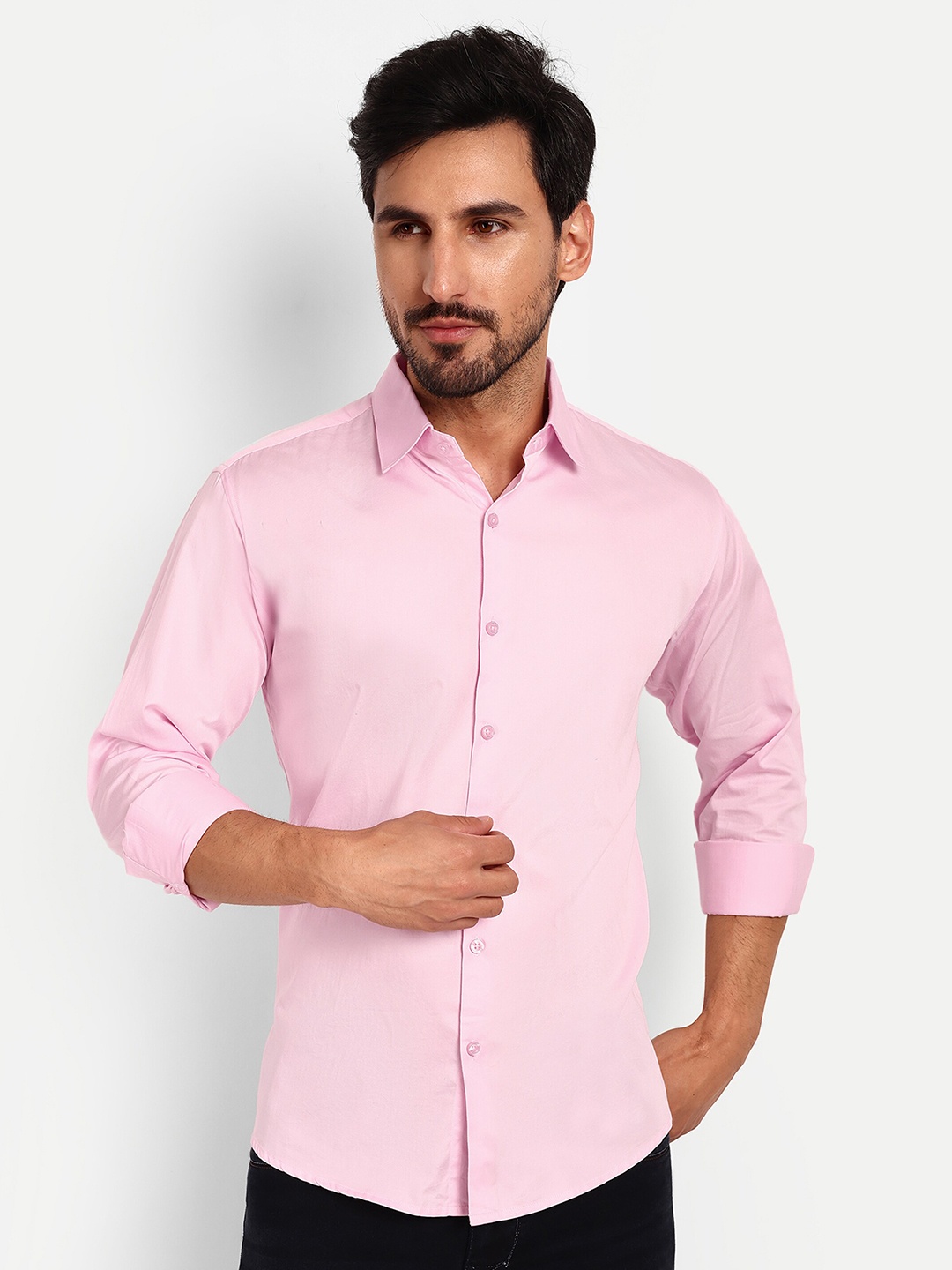 

Urban Scissors India Slim Fit Pure Cotton Casual Shirt, Pink